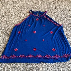 LOFT | Embroidered Halter Top